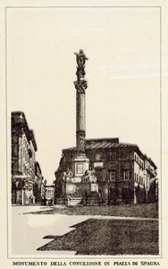 Rom: Monumento Della Congezione In Piazza Di Spagna von Italian School