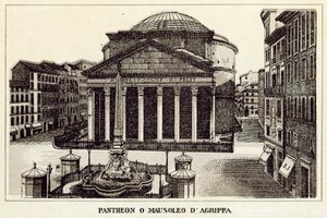 Rom: Pantheon oder Mausoleum des Agrippa von Italian School
