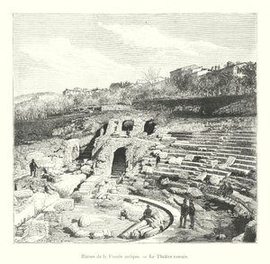 Ruinen des antiken Fiesole, das römische Theater von Italian School