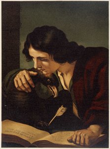 Heiliger Johannes mit dem Adler in „Aurea Bibbia classica: storia della rivelazione divina nell