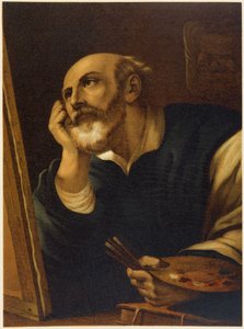 Heiliger Lukas, der malt - in „Aurea Bibbia classica: storia della rivelazione divina nell