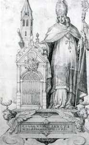 Heiliger Wolfgang von Regensburg (ca. 934-994) (Gravur)