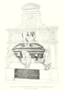 Santa Croce, Grabmal von Michelangelo, von Vasari, Skulptur von Lorenzi, Cioli und Giov Dell