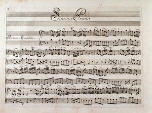 Notenblatt für „Sonate für Violine und Bass continuo“ von Giuseppe Tartini
