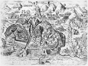 Belagerung von Algier durch Karl V. (1500-58) im Jahr 1541