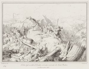 Ausfall der Belagerten von Candia, unterstützt und angeführt von Sante Barbaro von Italian School