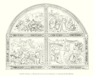 Spinello Aretino, Episode aus dem Leben des Heiligen Benedikt, Sakristei von San Miniato von Italian School