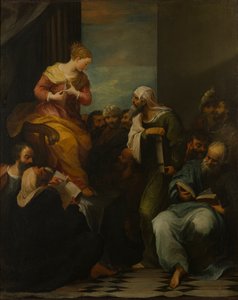 Die heilige Katharina im Streit mit den Richtern