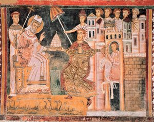 St. Sylvester erhält die Tiara (Detail)