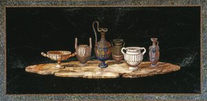 Tischplatte in Pietra Dura