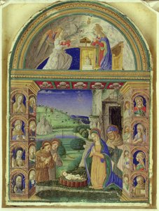 Die Verkündigung, die Anbetung des Kindes durch die Jungfrau Maria, St. Joseph, St. Antonius von Padua und St. Franziskus von Italian School