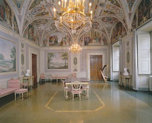 Der Audienzraum, Fresken gemalt von Matteo Rosselli (1578-1650) im Jahr 1623