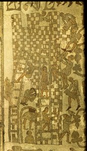 Der Bau des Turms von Babel, 1166 (Mosaik) von Italian School