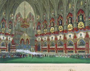 Die Krönung von Ferdinand I im Mailänder Dom, 6. September 1838