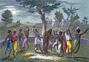 Der Tanz des Mombo-Jombo, nach den Reisen von Mungo Park, aus A History of Costume von J. Ferrario, veröffentlicht ca. 1820 von Italian School