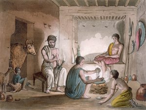 Der Hazorta-Stamm von Abessinien, der in Felsenhäusern lebt, ca. 1820er-30er Jahre