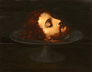 Der Kopf von Johannes dem Täufer auf einer Schale