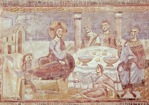 Das Mahl im Haus des Simon des Pharisäers, Schule von Monte Cassino, ca. 1087
