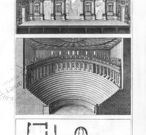 Das Olympische Theater in Vicenza, entworfen von Andrea Palladio (1508-80)