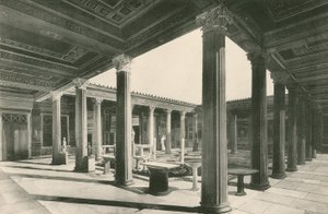 Das Peristyl im Haus der Vettii (Gravur) von Italian School