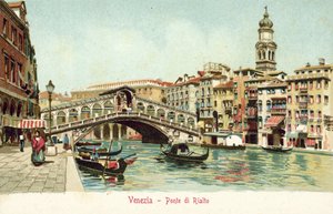 Die Rialto-Brücke, Venedig von Italian School