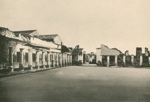 Die Stabianischen Bäder - Der Ringplatz (Gravur) von Italian School