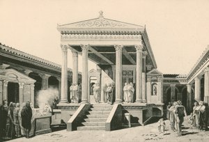 Der Tempel der Isis (Gravur) von Italian School