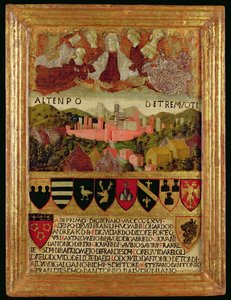 Die Jungfrau schützt Siena vor dem Erdbeben von 1466