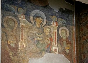 Die Jungfrau und das Kind zwischen St. Cosmas und St. Damian