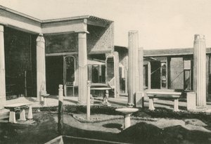 Das Viridarium im Haus der Vettii. Wie es ist (Gravur) von Italian School