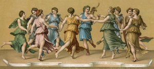 Der Tanz des Apollo mit den Musen