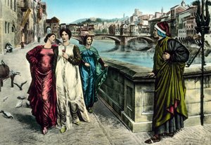 Das Treffen von Dante und Beatrice