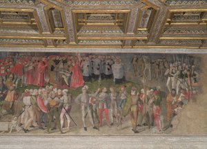 Der Treueeid auf den ersten Hauptmann Luigi Gonzaga im Jahr 1328