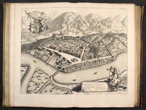 Ansicht von Aosta, Piemont, Italien von Italian School