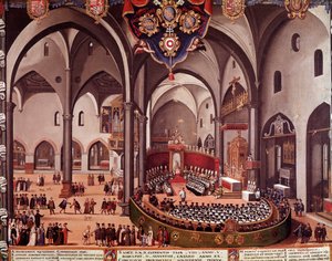 Ansicht des Konzils von Aquileia im Jahr 1596 (Konzil von Aquileia)