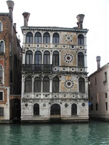 Ansicht des Palazzo (Palast) Dario (ca Dario) in Venedig am Canal Grande. Palast aus dem 15. Jahrhundert