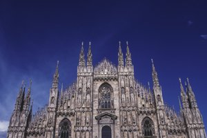 Ansicht der Westfassade, begonnen 1386 von Italian School