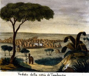 Ansicht der Stadt Timbuktu in Mali im 19. Jahrhundert. von Italian School