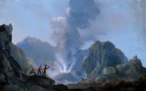 Blick auf den Krater des Vesuvs im Jahr 1829 von Italian School