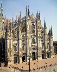 Ansicht der Fassade, begonnen 1386