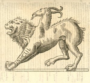 Illustration von Monstrosae cuiusdam Chimaerae aus Aldrovandis Geschichte der Monster, 1642