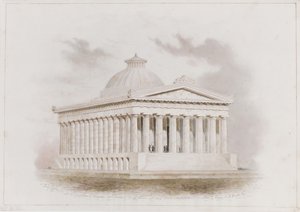 U.S. Zollhaus, New York Perspektive, 1834 von Ithiel Town