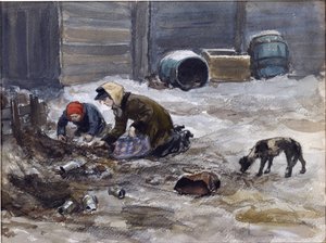 Hungrige Jahre in Petrograd (nach der Natur gezeichnet) von Ivan Alexeyevich Vladimirov