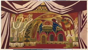 Dekor für die Oper "Die Zarenbraut" von Nikolai Rimski-Korsakow