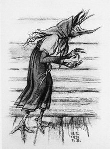 Kikimora, eine legendäre Figur, ein weiblicher Hausgeist in der slawischen Mythologie