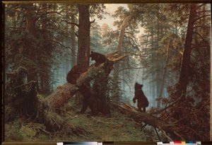 Morgen in einem Kiefernwald von Ivan Ivanovich Shishkin