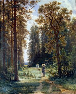 Weg durch den Wald. Gemälde von Ivan Ivanovich Shishkin (1880) von Ivan Ivanovich Shishkin