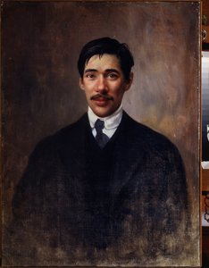 Porträt des Schriftstellers Korney I. Chukovsky (1882-1969). Gemälde von Iwan Kirillowitsch Parkhomenko (1870-1940)