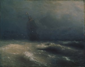 Sturm am Meeresufer bei Nizza, 1885 von Ivan Konstantinovich Aivazovsky