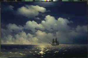 Die Brigg Mercury nach dem Sieg über zwei türkische Schiffe der russischen Flotte von Ivan Konstantinovich Aivazovsky (1817-1900) von Ivan Konstantinovich Aivazovsky